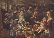 Jacob Jordaens Jacob Jordaens, As the Old Sang, So the young Pipe. Germany oil painting artist